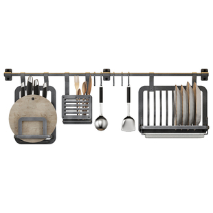 厨房墙壁置物架壁挂式多功能刀架筷子架收纳架免打孔厨房墙面挂架