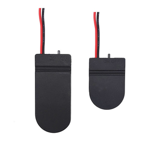 CR2032纽扣电池盒电池扣电池座3V带开关带盖送接线端子LED灯接线