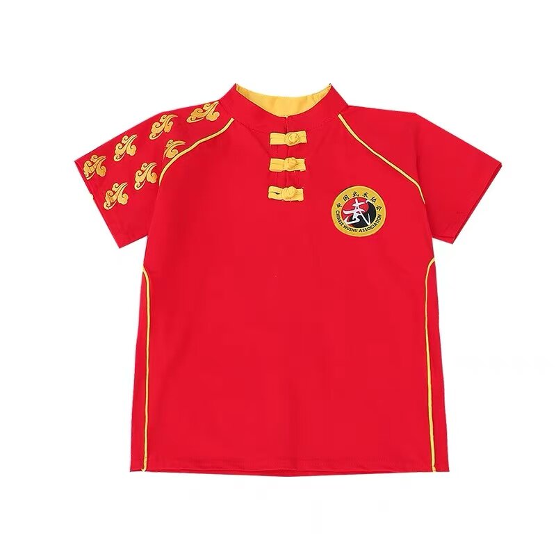 儿童武术表演服中小学生武馆训练服中国风演出服练功服牛奶丝夏装