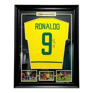 2006世界杯法国齐达内签名球衣装裱相框笔迹代签足球人礼物收藏