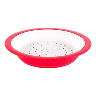 A5密胺饺子盘带醋碟商用饭店塑料沥水双层水饺专用盘子白灼虾盘子