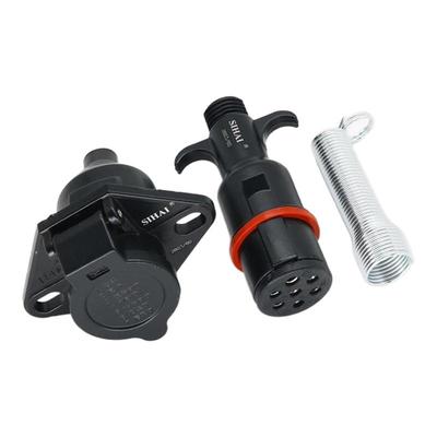 汽车喇叭半挂车电源连接线七孔插头7芯插座大货车通用纯铜芯ABS/E