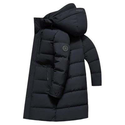 鸭鸭连帽中长款加厚羽绒服
