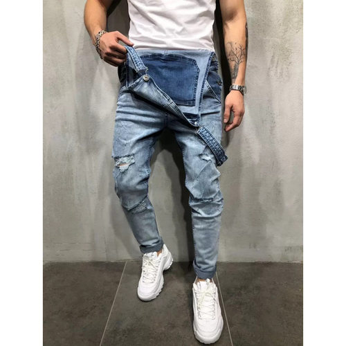 Y 43580 Plus size denim overalls 大码牛仔背带裤跨境外贸