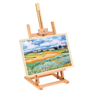 画架桌面画架台式美术生专用支架式可折叠便携式桌上素描画架写生画架油画架学生儿童初学者画画套装木质画架