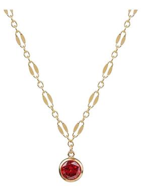 榴红祖母绿单钻星河项链女 奢简约小众设计高级感超闪锁骨链