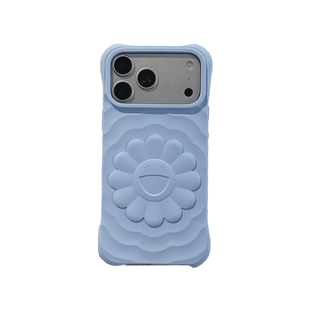 村上隆太阳花适用苹果18Promax手机壳iPhone17Promax液态硅胶波漾纹16Pro简约纯色15Pro潮流17/16防摔保护套