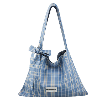 ROUIIEFAO单肩包格子大容量