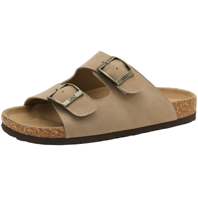 UBZ 勃肯拖鞋女夏外穿2026新款露趾休闲复古平底一字带双扣凉拖鞋