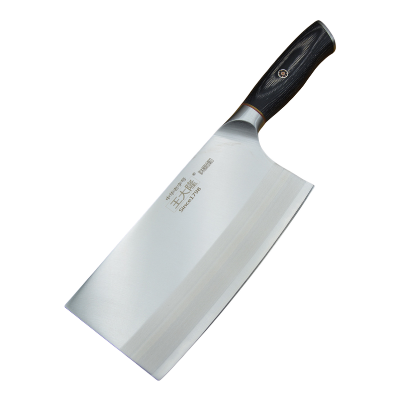 上海王大隆彩木柄复合V金钢斩切刀家用厨房菜刀不锈钢刀具切肉刀