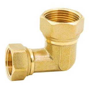 全新升级大流量活接弯头全铜内丝内外丝活动弯头大通径直角活接弯