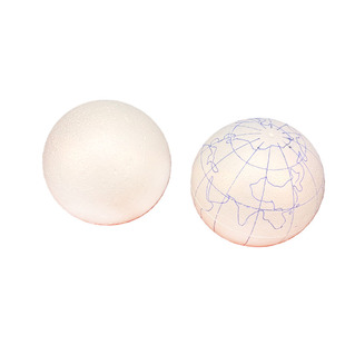 手工绘画地球仪半成品七大洲泡沫圆球初中生专用泡沫球模型材料包