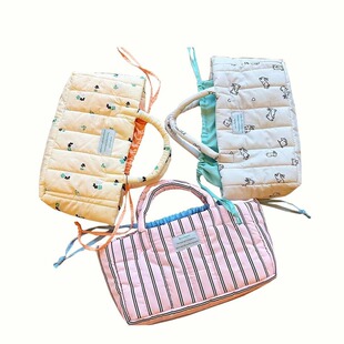 日韩秋冬新款可爱包包多巴胺通勤休闲包托特母子外出小拎包手提包