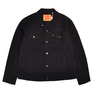 Levi's李维斯男士修身翻领黑色牛仔机车夹克外套72334-0223/0157