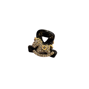 金标小马刘海前额小抓夹女高级感2026新款发夹精致侧边夹碎发夹子