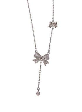 流苏蝴蝶结项链女2025新爆款吊坠