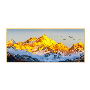 日照金山diy数字油画填充客厅大尺寸大幅涂色风景手绘装饰丙烯画