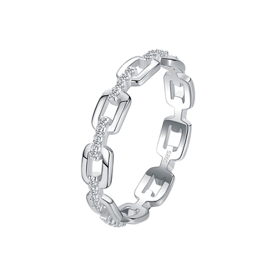 摩典新款高级感银戒指女纯银