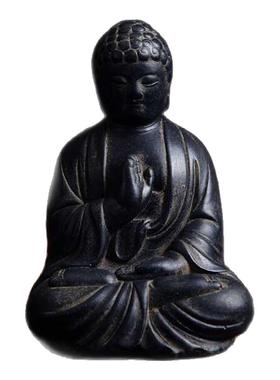 做旧实心佛祖微雕摆件仿石中国风