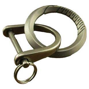 纯钛合金马蹄扣D型扣汽车遥控器钥匙套配件马镫扣钥匙扣防丢挂件