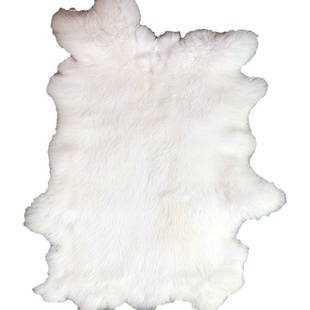 不掉毛的獭兔皮整张獭兔毛皮料皮毛一体内胆毛领护膝真兔毛布面料