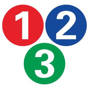 防水pvc数字贴纸编号桌号5厘米圆形1到100数字贴设备餐桌编号牌序号储物柜号码比赛数字编号不粘胶号码牌定制