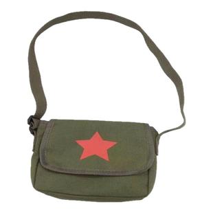 红军包为人民服务包帆布儿童雷锋斜挎包表演包怀旧绿五星书包少儿
