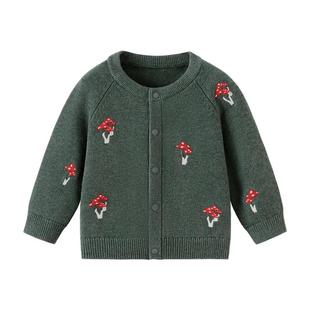 【清仓】babylove婴幼儿针织外套秋冬外出保暖开衫男女宝宝毛衣
