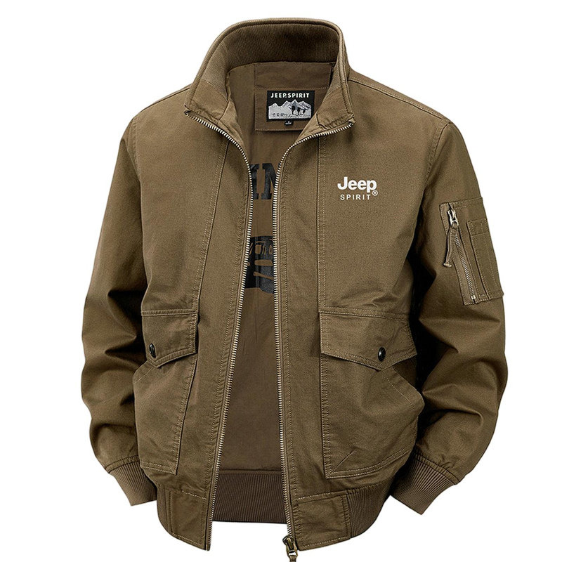 JEEP纯棉外套男休闲宽松工装夹克