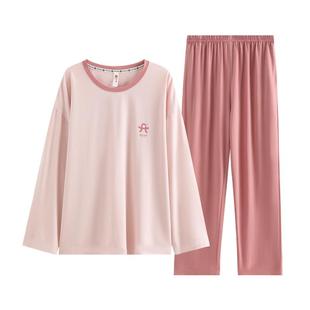 芬腾睡衣女春秋款套头纯棉长袖大码秋冬季可爱休闲女款家居服套装