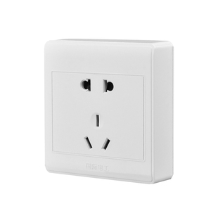 墙壁墙外明装插座白色明线盒开关一二开带五孔二三插十五孔多孔