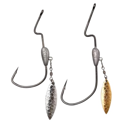 加铅曲柄钩TPR软饵zman SILENCER海钓德州长柄加强血槽钩曲柄钩