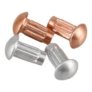 M2M2.5M3M4半圆头铝标牌紫铜铆钉GB827滚花铭牌铆钉扁头商标