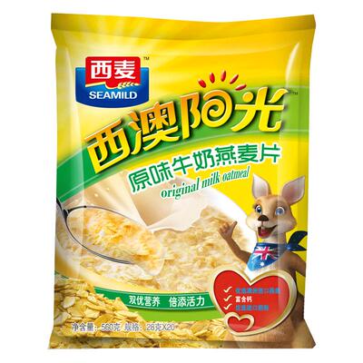 组合袋装即食原味牛奶燕麦片