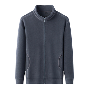 摇粒绒男士卫衣拉链半高领秋冬季抓绒开衫男保暖外套加绒加厚上衣