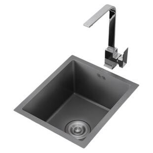 枪灰色纳米厨房小水槽迷你洗菜盆小尺寸不锈钢水槽小号岛台水池