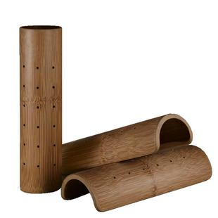 艾草加热圆枕头颈椎枕医用竹筒发热护颈枕竹子颈椎专用枕头硬竹枕