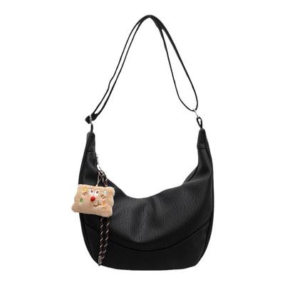 百搭休闲斜挎包包女士2025新款潮复古软皮饺子包大容量通勤单肩包