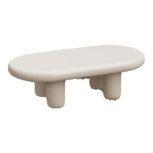 新款奶油风茶几家用客厅小户型简约现代轻奢椭圆长桌子网红长方形