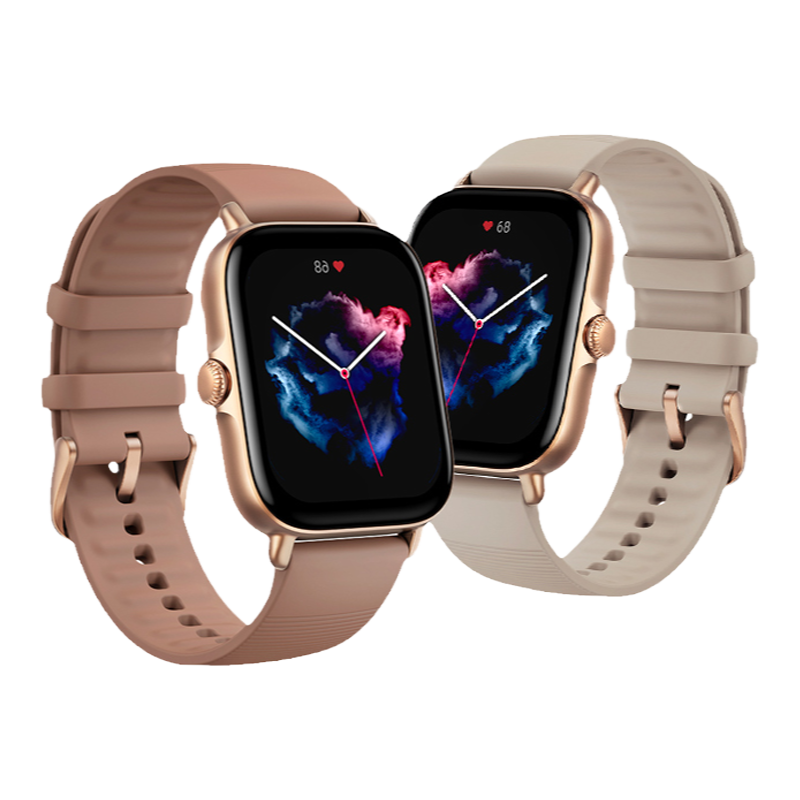 适用华米Amazfit GTS 3/2mini官方同款横纹硅胶表带智能运动手表2S链pop pro/neo/2e替换透气防水腕带非原装