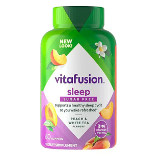 美国进口vitafusion褪黑素睡眠软糖加强版5mg成人调节生物钟安瓶