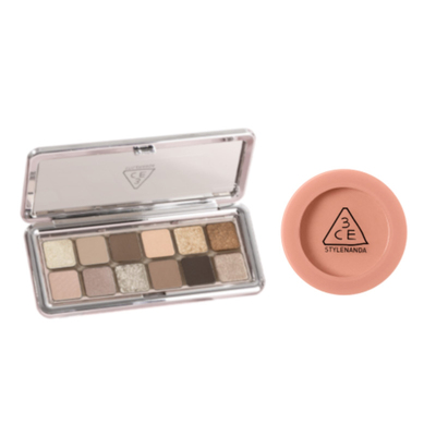 【李佳琦直播间彩妆场】3CE12色眼影腮红套装水泥盘裸粉彩妆NH*