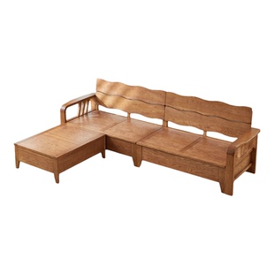 一林半舍白蜡木实木沙发现代简约客厅高靠背沙发冬夏两用储物沙发