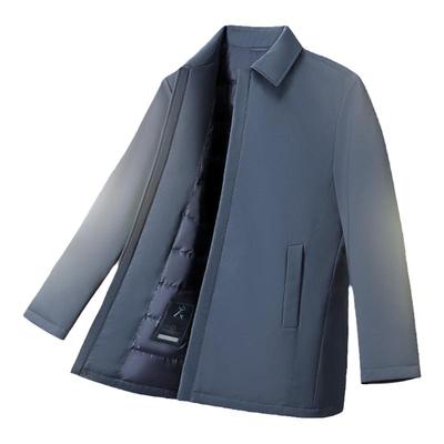 金利来男士羽绒服翻领中长款