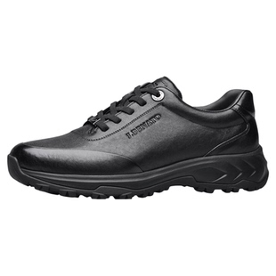 宾度男鞋春夏季男士休闲男真皮复古防滑户外运动鞋厚底增高皮鞋