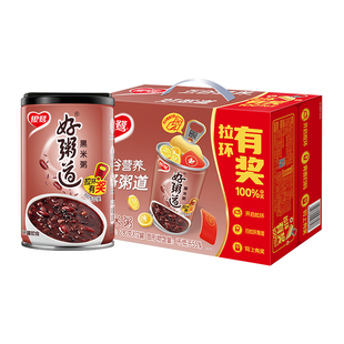 银鹭八宝粥速食粥营养早餐好粥道黑米280g*12罐红豆椰奶米粥燕麦