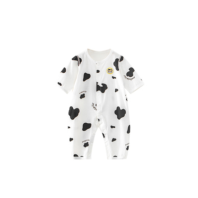 妙贝亲七分袖纯棉薄款网背连体衣