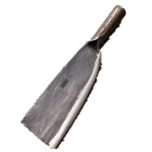 老村口平头柴刀弹簧钢新款短柄纯手工锻打65锰钢砍树刀开路刀镰刀