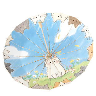 高颜值16骨遮阳伞可爱晴雨两用太阳伞双人防晒加大加固防风雨伞女