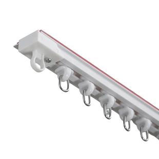 免打孔窗帘轨道滑轨超薄顶装侧装导轨床帘轨道免打孔飘窗轨道自粘